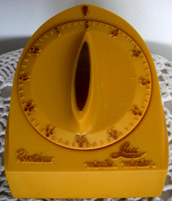 Rare Butterscotch LUX Minute Minder Kitchen Timer 60 Minutes Working Retro Hot