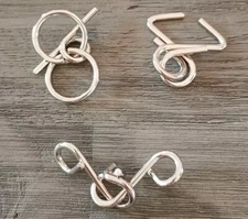 Metal Brain Teasers Set Of 3 