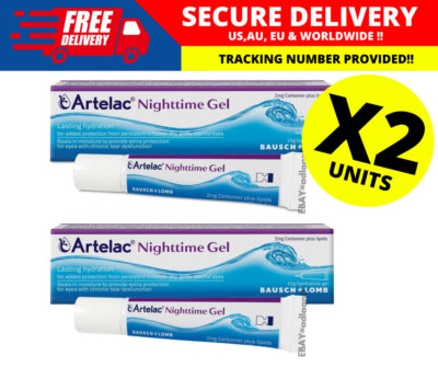 ARTELAC Nightime Gel Eye Lube Prevents Dryness Moisturizing Protective 10g (X 2)