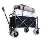 500lbs Beach Wagon with 9" Pneumatic Tires All Terrain Wheels for Sand Black
