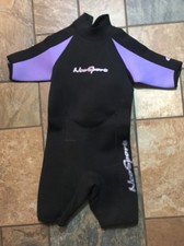 New Kids Neosport Wetsuit Black/Purple Sz 6