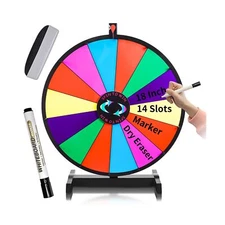 iElyiEsy 18 Inch Spinning Wheel for Prize 14 Slots Tabletop Prize Wheel Spinn...