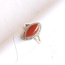 Natural Red Onyx 925 Sterling Silver Handmade Fine Ring All Size Available