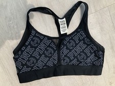 Victoria’s Secret PINK, Sports Bra, Black Large