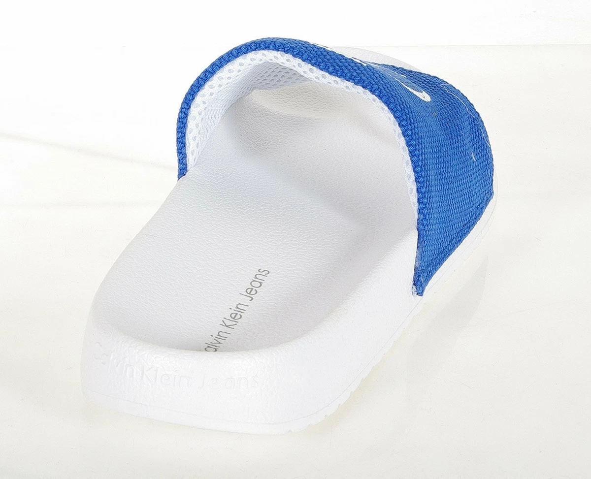 Calvin Klein Jeans natical eBay slide Chantal blue canvas Heavy 