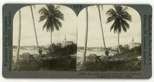Africa Tanzania ~ DAR ES SALAAM ~ Harbor & Great Church Stereoview 17018 ve574b