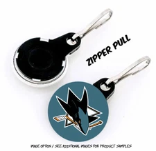 San Jose Sharks - Zipper Pulls - Choose From 12 Designs