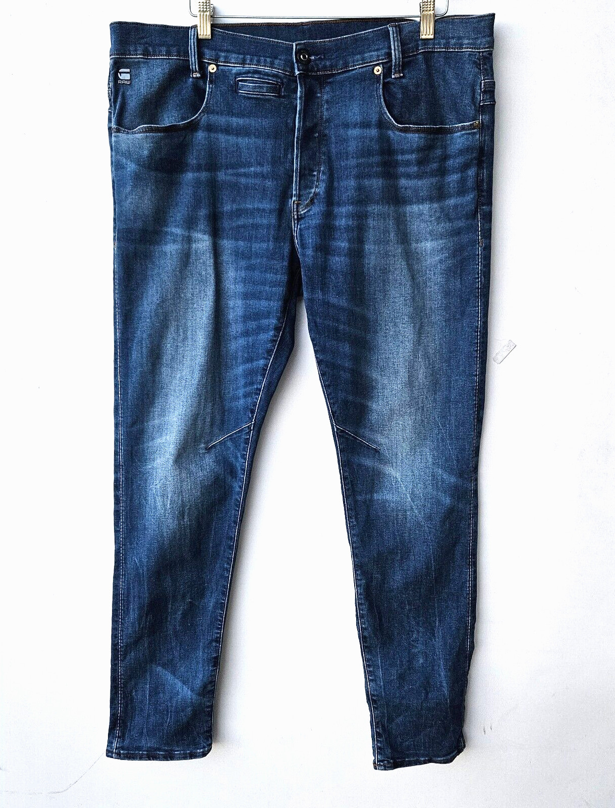 G-Star Raw D-Staq Pocket Slim Fit Jeans Size 38x32 Blue Stretch