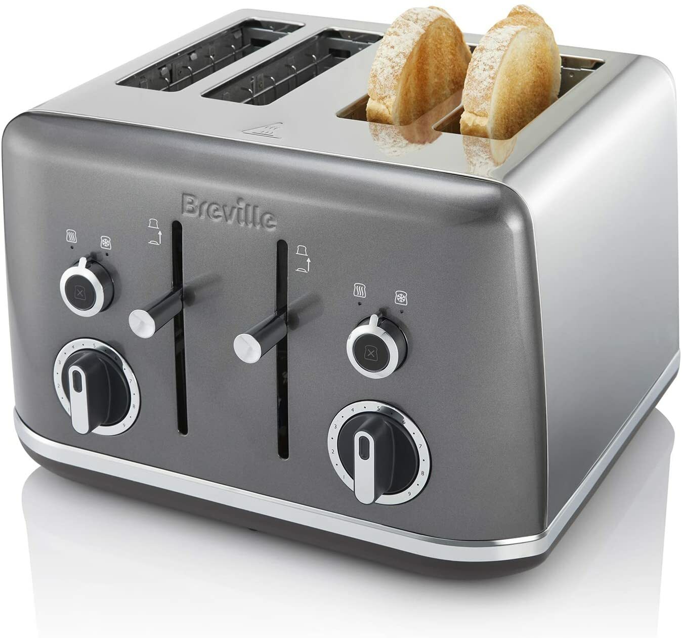 Grey Digital Microwave Beko 4 Slice Toaster Kettle Breville Bread Bin