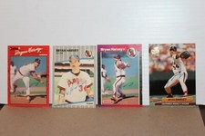 FOUR BRYAN HARVEY AUTOGRAPHED SIGNED  BASEBALL CARDS