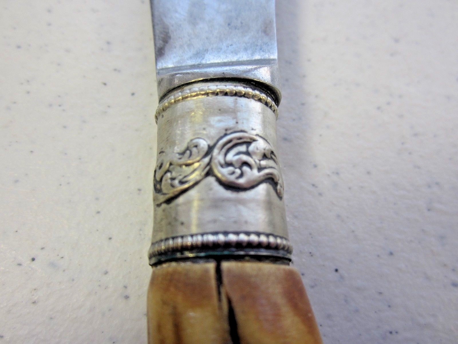 Robeson Cutlery Co Horn Carving Set Shur Edge Knife Fork Steel