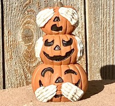 Stacked Jack-O-Lantern Pumpkin See Hear Speak...