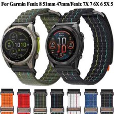 Nylon Quick Fit Strap for Garmin Fenix 8 7X 7 Pro 6X 6 5X 5 Plus 965 Loop Band