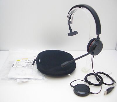 Jabra EVOLVE 30 UC Mono Over-the-Head PC Headset for VoIP Softphone 5393-829-209