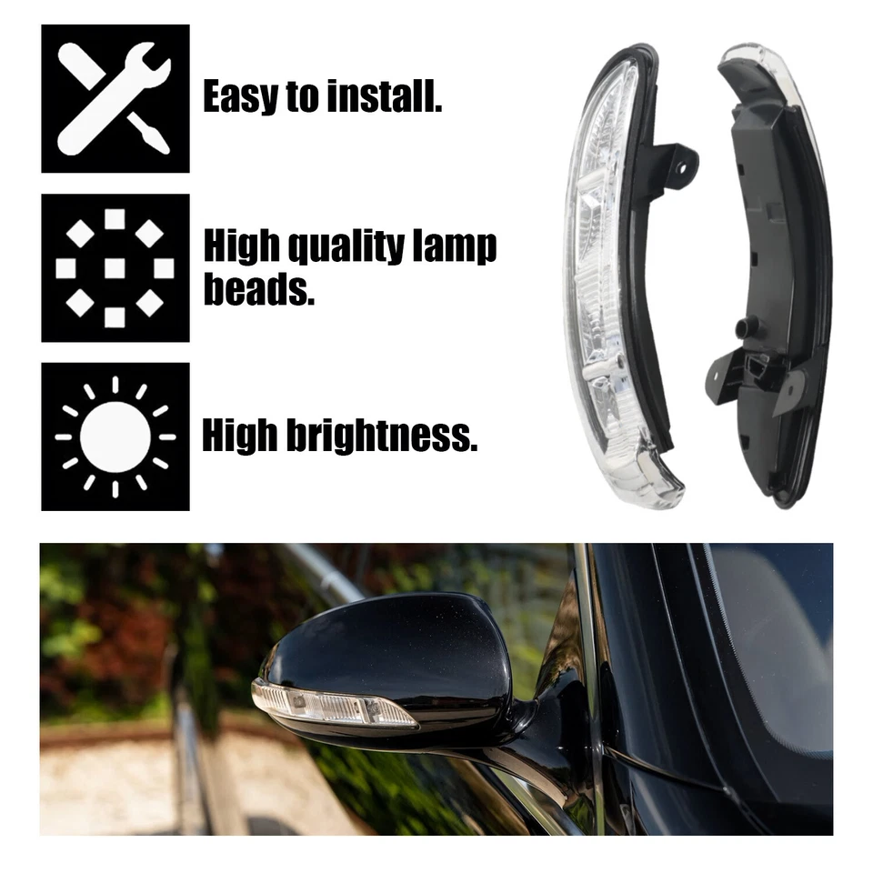 Luz de señal de giro del espejo de puerta adecuada para Benz CL63 CL65 AMG W216 2008-2009 Foto 4 de 4