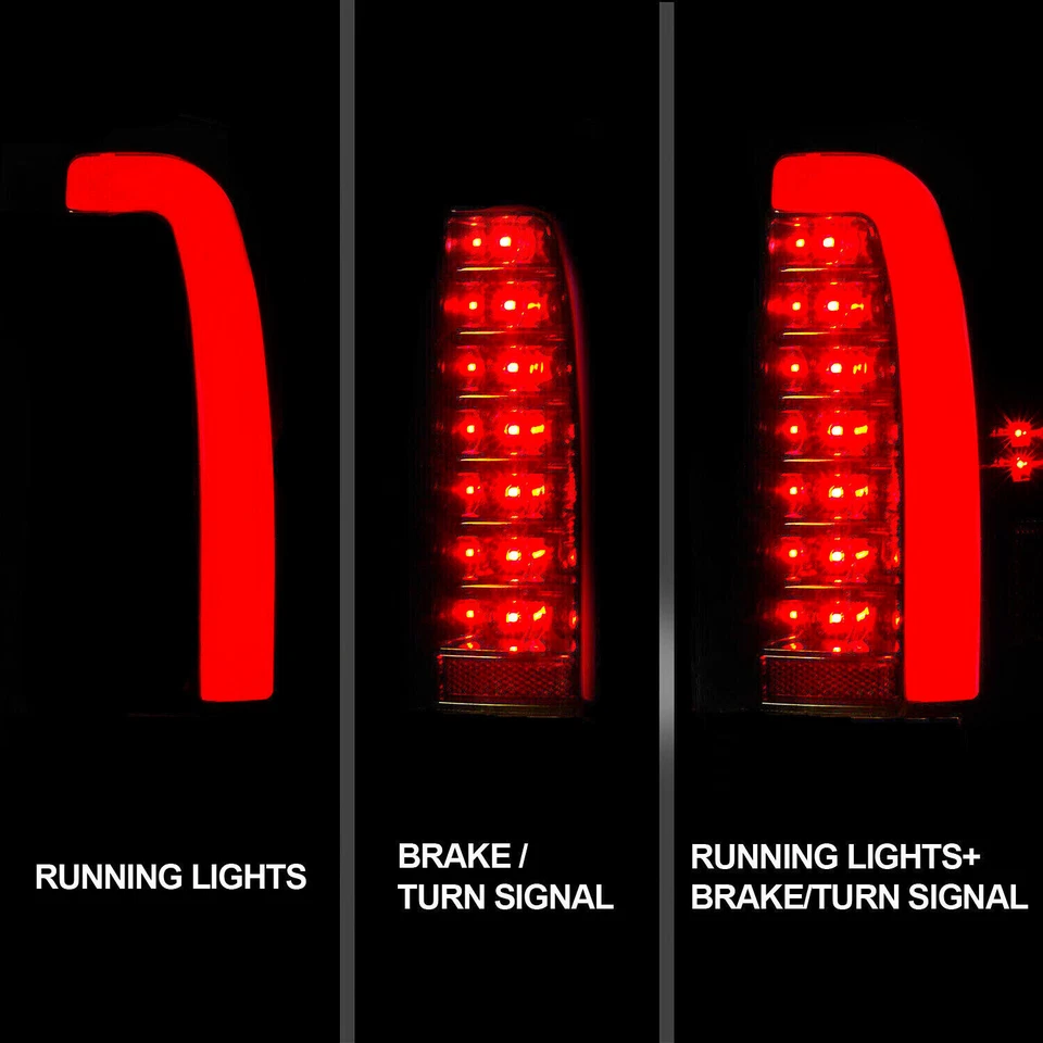 Luces traseras de tubo LED para Toyota Tacoma 1995-2000 lámpara trasera izquierda+derecha con bombilla y enchufe Foto 3 de 4