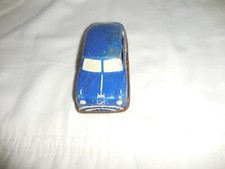 Argo Tin Lithograph Toy Sedan 4"' Blue Car Play wear