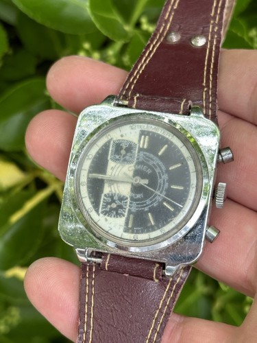 Montre CIMIER « PANDA » de type CHRONO STOP & Suisse & Fonctionne - Photo 4 sur 14