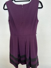 Plum Calvin Klein Dress With Black Stripes on Bottom