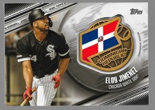 2020 Topps Series 1 ELOY JIMENEZ Global Game Medallion Relic White Sox 47/149