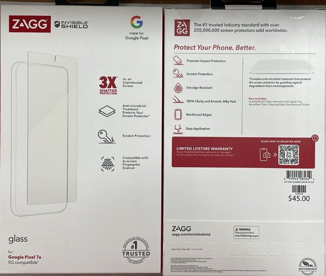 Zagg Invisible Shield Glass Biometric Screen Protector For Google