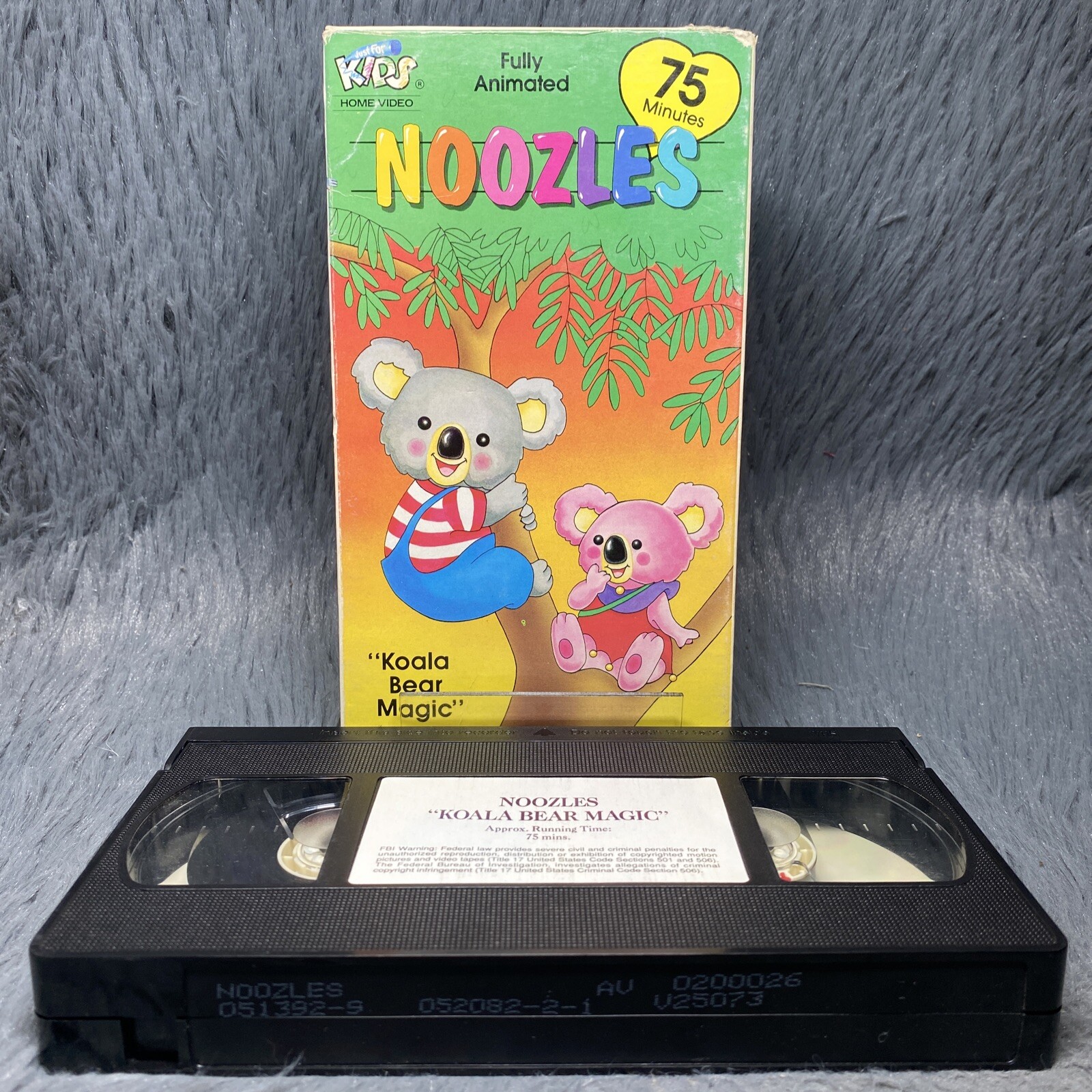 Noozles Koala Bear Magic VHS Tape 1991 Cartoon Animation Just For Kids
