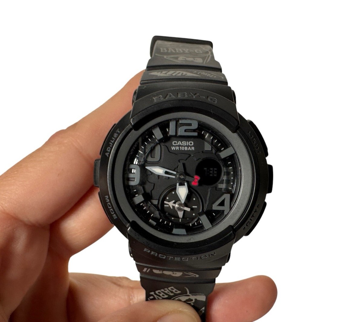 Works! CASIO G-SHOCK Sanrio HELLO KITTY Black Baby-G BGA Works! CASIO G-SHOCK Sanrio HELLO KITTY Black Baby-G BGA