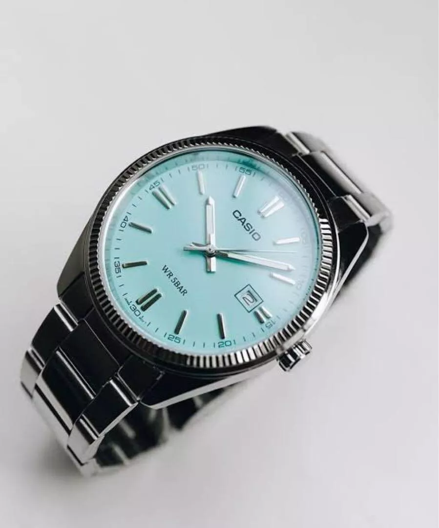 CASIO Collection MTP-1302D-2A2JF Turquoise Blue Mens Watch From Japan NEW