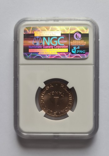 NGC 1947 MS 66 RD INDIA TANGA PORTUGUESE COIN IN RED IS VERY HARD TO ACHIEVE !!! - Picture 2 of 2