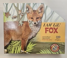 I AM Lil Fox 100 Piece Animal-Shaped Jigsaw Puzzle