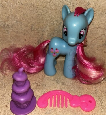 My Little Pony Mrs Dazzle Cake Brushable 3   Figure Hasbro MLP G4 FIM Preowened