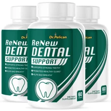 ReNew Dental Support- Gum & Tooth Support- 3 Bottles- 180 Capsules