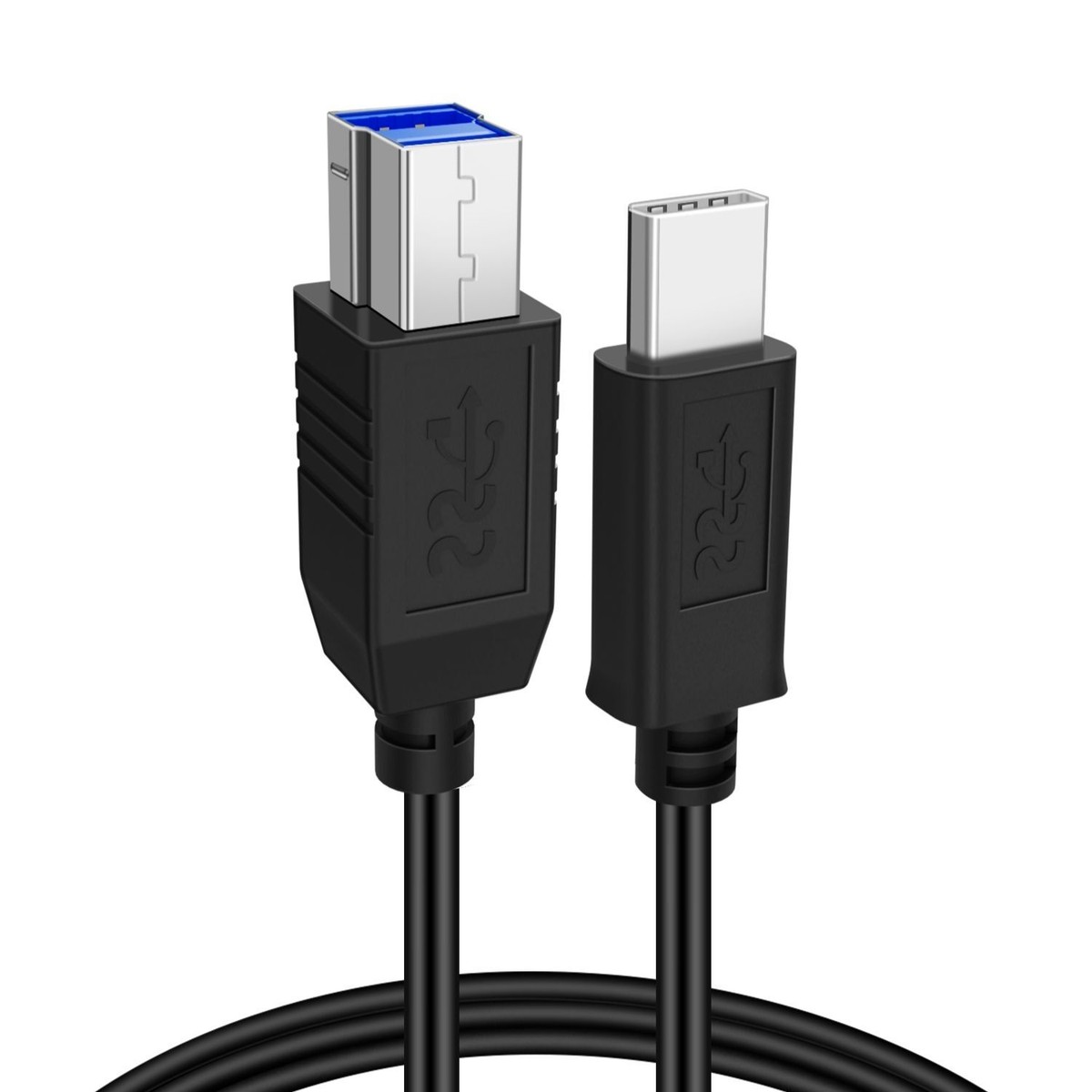 USB Type C (USB-C) to Type B (USB-B) Cable (6FT) Black - USB 3.1