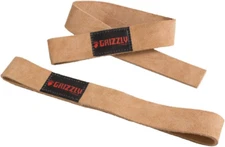 Grizzly Fitness 1.5" Premium Genuine Leather Lifting Wrist Straps for Men and Wo
