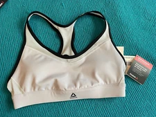 NEW Reebok Womens Hero Racer Sports Bra Medium Support Grey Size S Small NWT