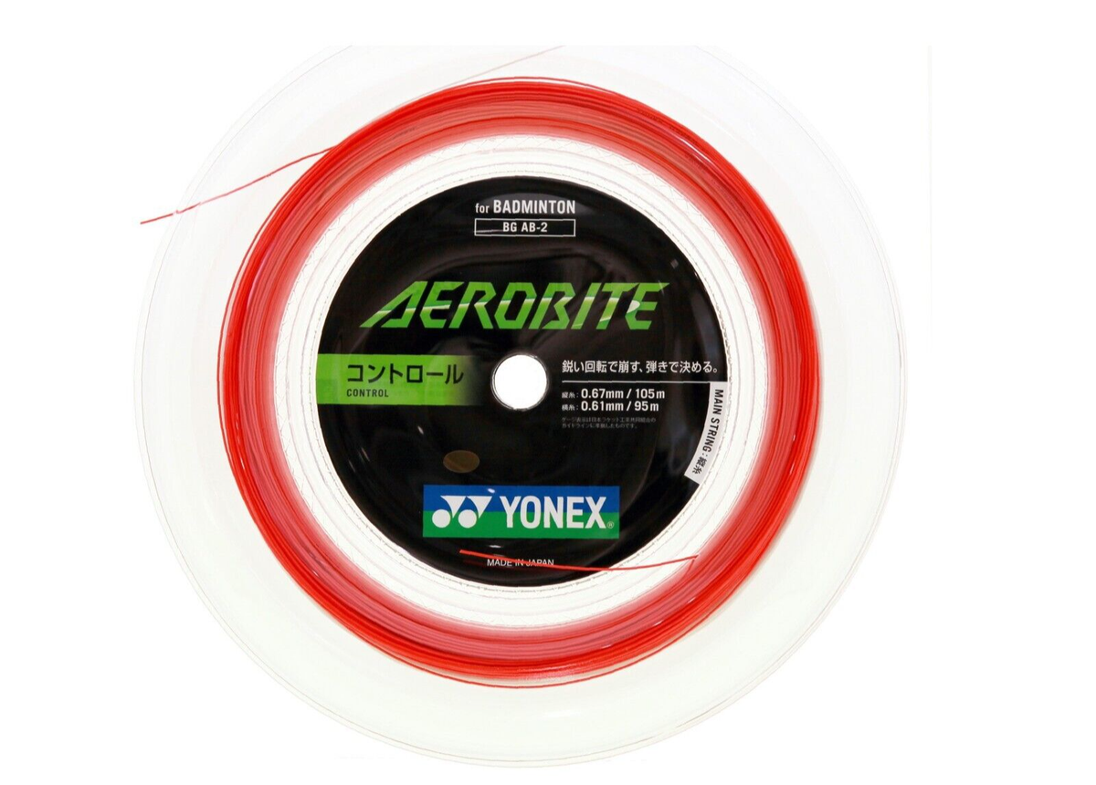 YONEX AEROBITE 赤 ガット CONTROL YONEX Badminton Gut String AEROBITE Control 200m Roll BGAB-2