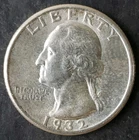 1932 25c Washington Silver Quarter Dollar