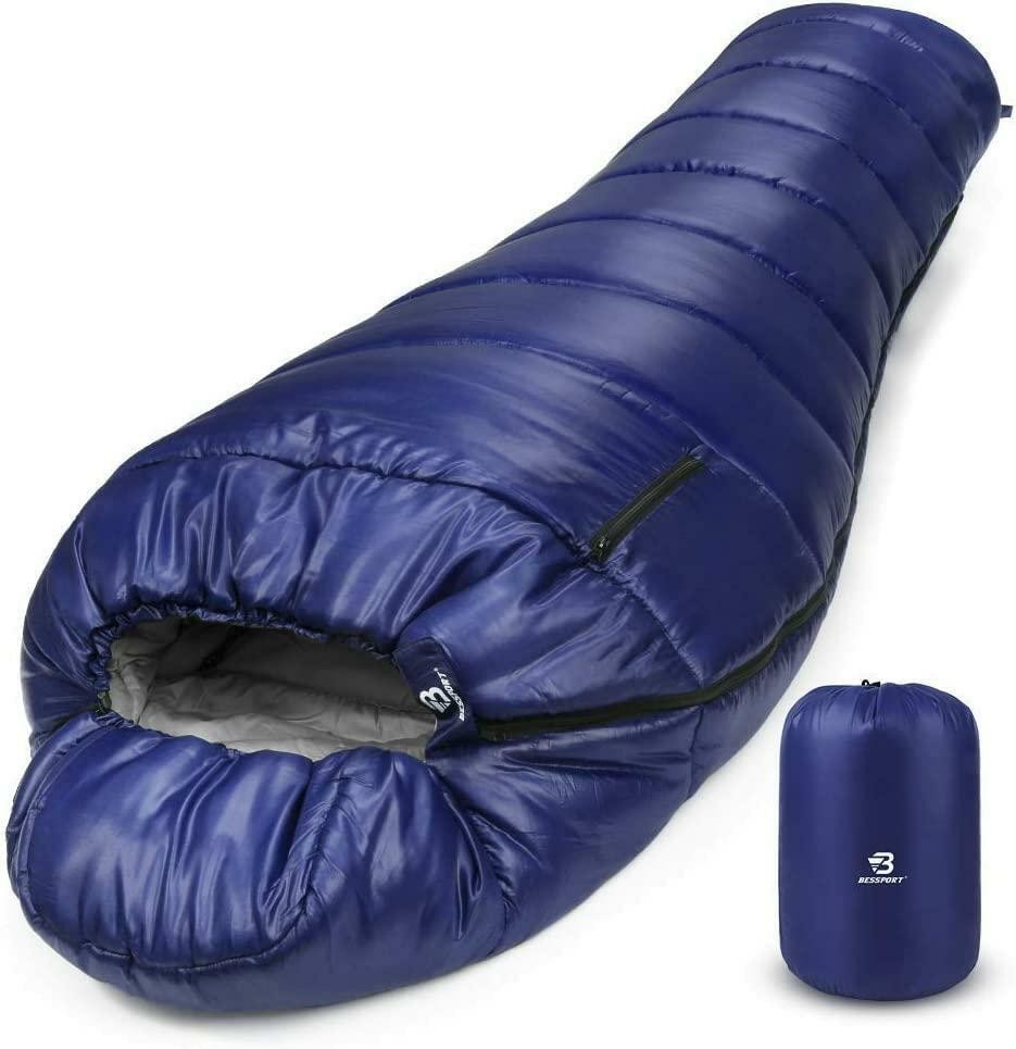Saco de dormir Bessport para adultos 185 cm azul oscuro B-WARE