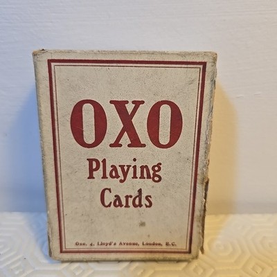 Antike seltene Oxo Spielkarten komplette Box Spiele Karte Werbung Anfang 1900