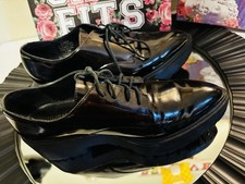 Jeffrey Campbell Oxford Platform Chunky Lug Sole Glossy Pointed Toe Size 7.5
