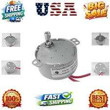 Small Synchronous Gear Motor 110V AC 7.5-9RPM CW/CCW Turntable Motor Brush Motor