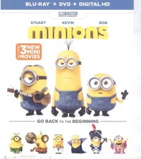 No Disc No Case ORIGINAL COVER ART Minions 2015 Blu-ray Cover Animation
