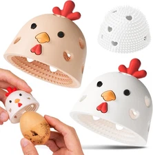 2PCS Egg Cleaner, Egg Washer for Fresh Eggs,Silicone Chicken Coop Accessories Fa
