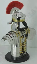Roman Lorica Segmentata Armor with Helmet: Steel LARP Costume Set