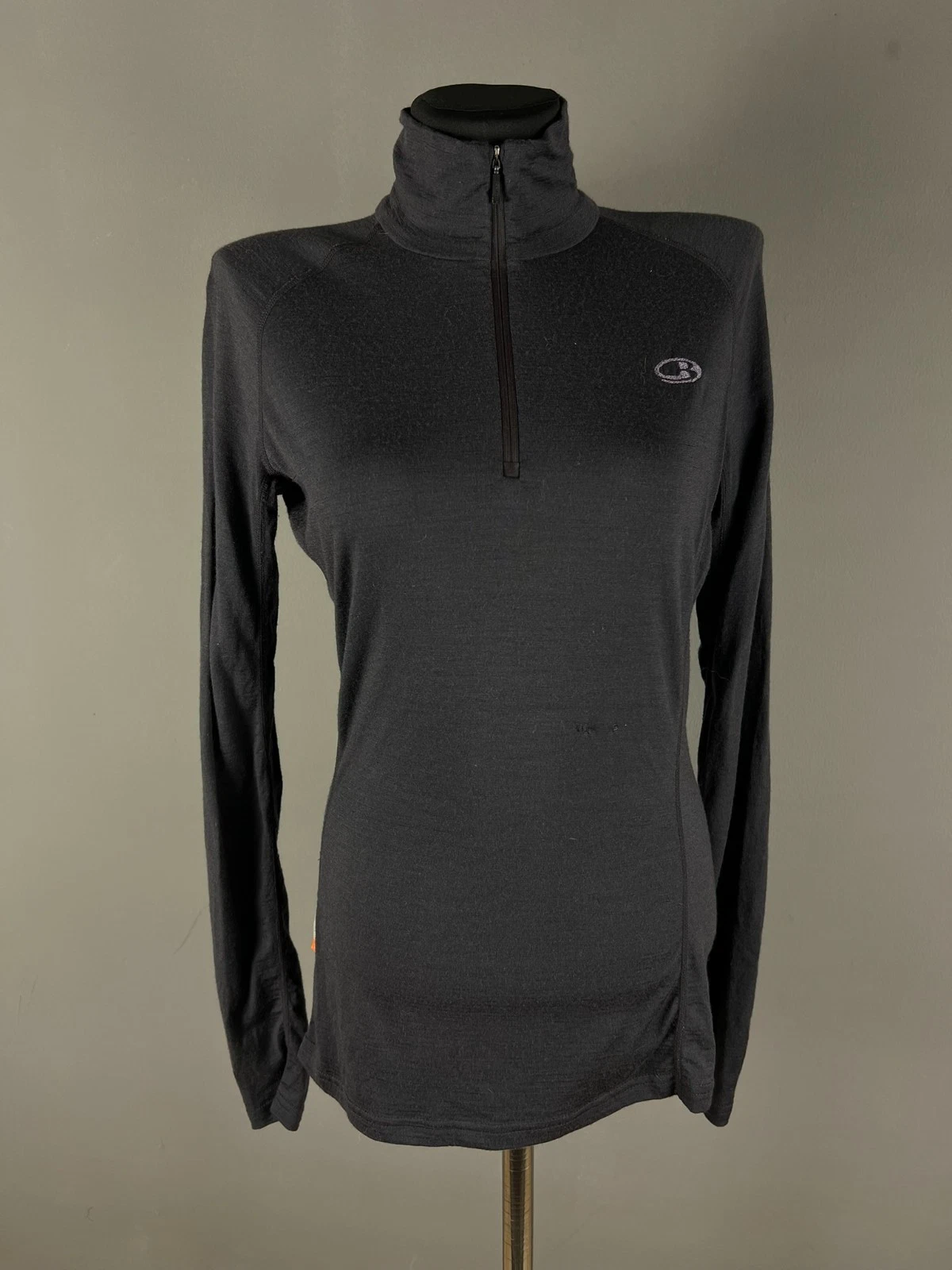 Icebreaker Bodyfit 200 Pure Merino Wool 1/4 Zip Base Layer Top Women's Size M