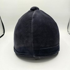 Chapeau équitation Vintage Harry Hall – Triple Couronne – Velours Marron – Taille 6 7/8