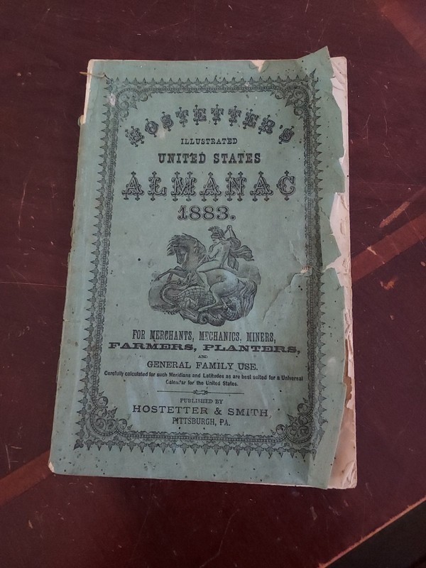 Vintage Hostetters Almanac 1883 Pittsburgh PA Bitters
