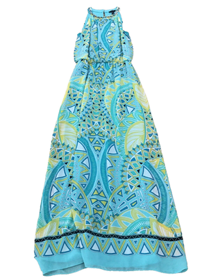 cherlee maxi dress in blue more to come Everlee Bustier Tiered Maxi Dress • Shop American Threads Boutique Blue Floral / XS