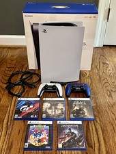 Sony PlayStation 5 White Disc Console Gaming System W/