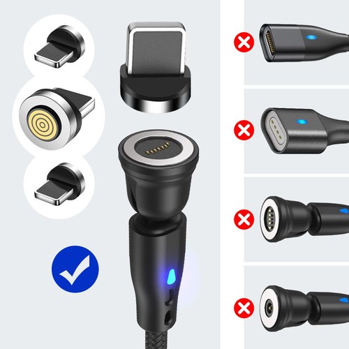 Têtes Magnétique 3PCS Connecteur Magnétique de Light-ning Bouchon Anti-poussi... - Photo 5/7